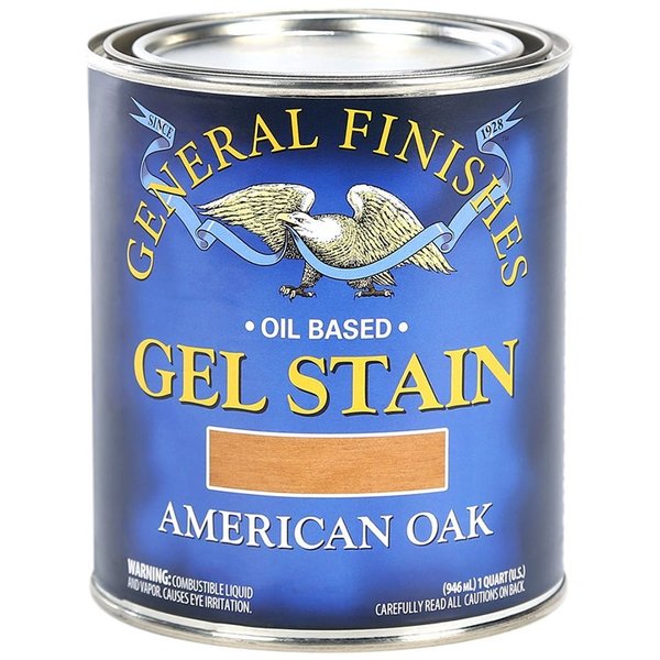 General Finishes 1 Qt American Oak Gel Stain Oil-Based Heavy Bodied Stain OQ